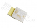 Adhesive saddle 20x20mm white